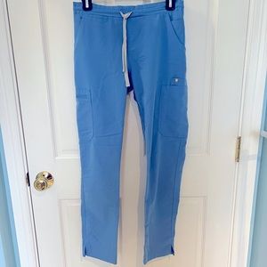 FIGS Yola Scrub Bottoms in Ceil Blue XS